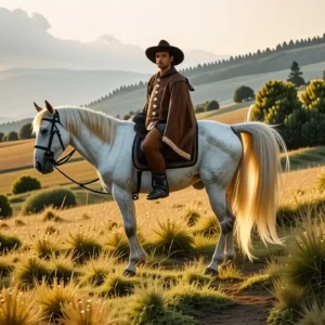 Un jinete español se alza orgulloso