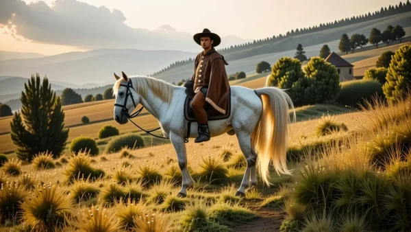 Un jinete español se alza orgulloso