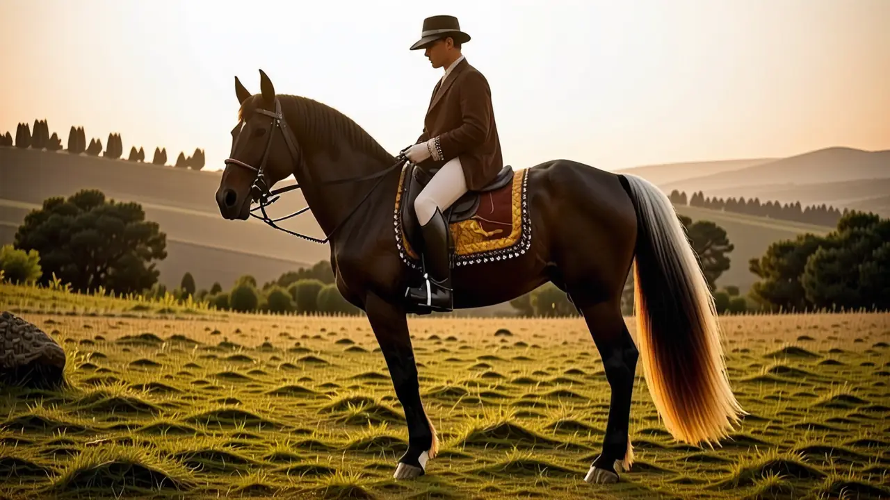 Un caballo español elegante ilumina Andalucía