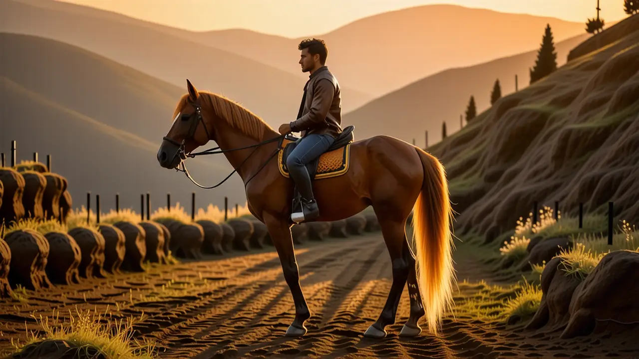 Un jinete español domina su caballo
