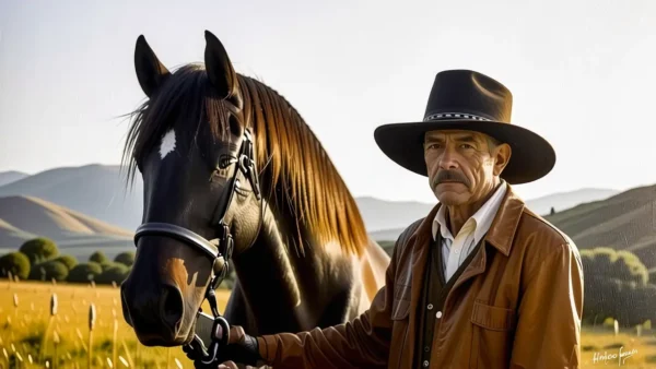 Un jinete español majestuoso en España