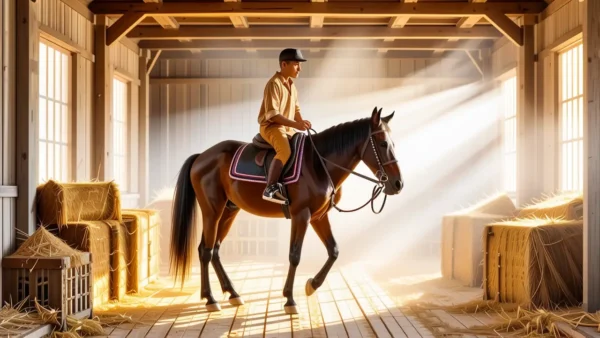 Monet inspiró un hombre pensativo a caballo