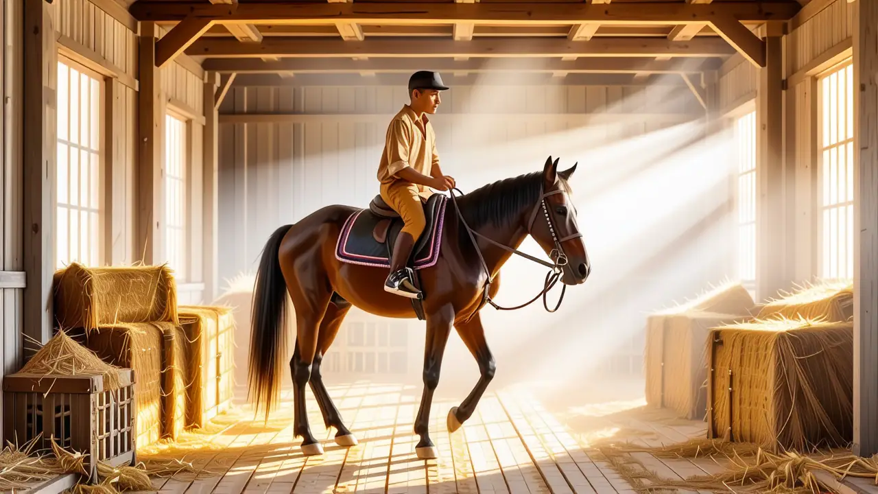 Onomatopeya del caballo: El Clip-Clop del Caballo 1 Monet inspiró un hombre pensativo a caballo