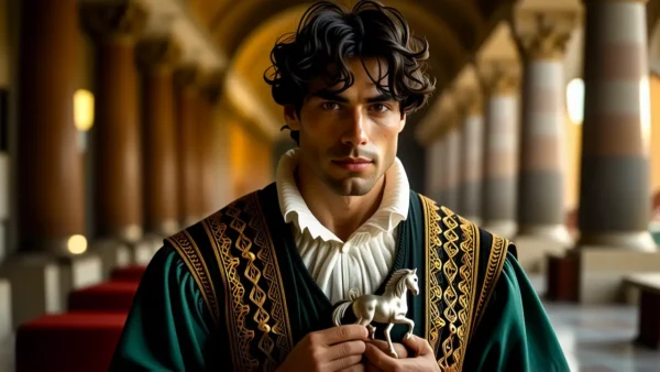 Un hombre español melancólico en óleo