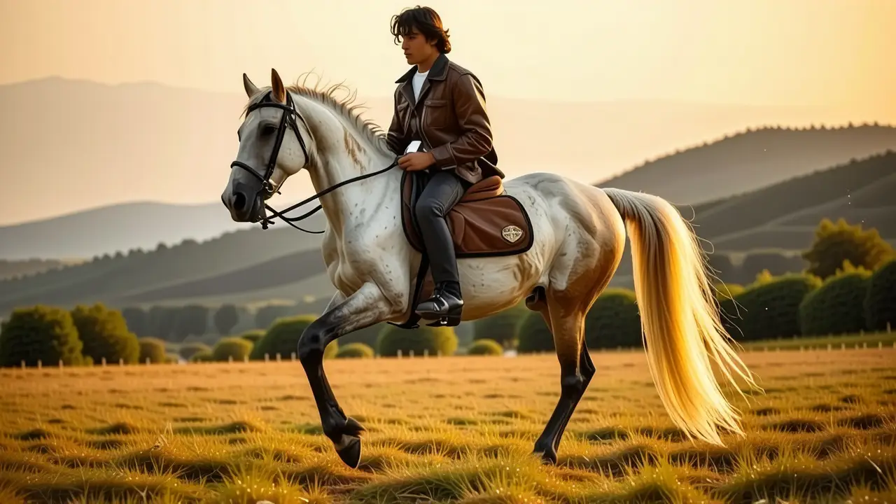 Sorolla inspira un jinete galopante en oro