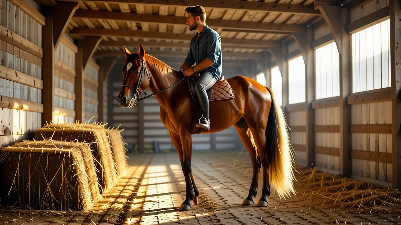 Un jinete español se muestra sereno