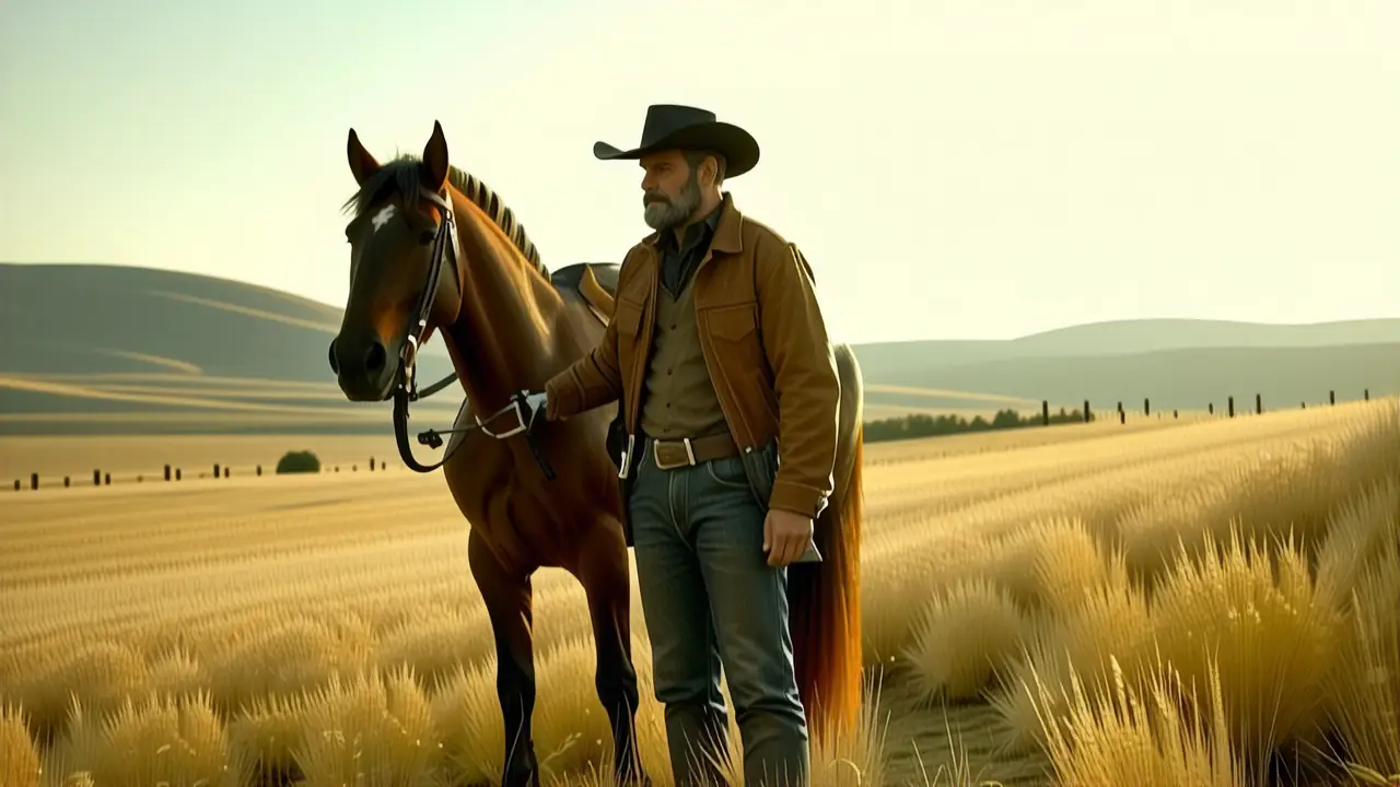 Un vaquero solitario domina el paisaje