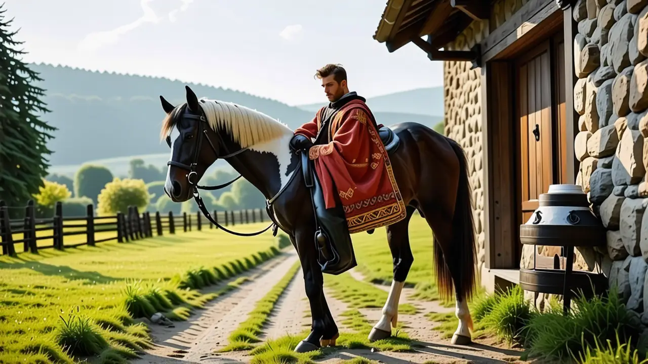 Un jinete español contempla su caballo en Francia