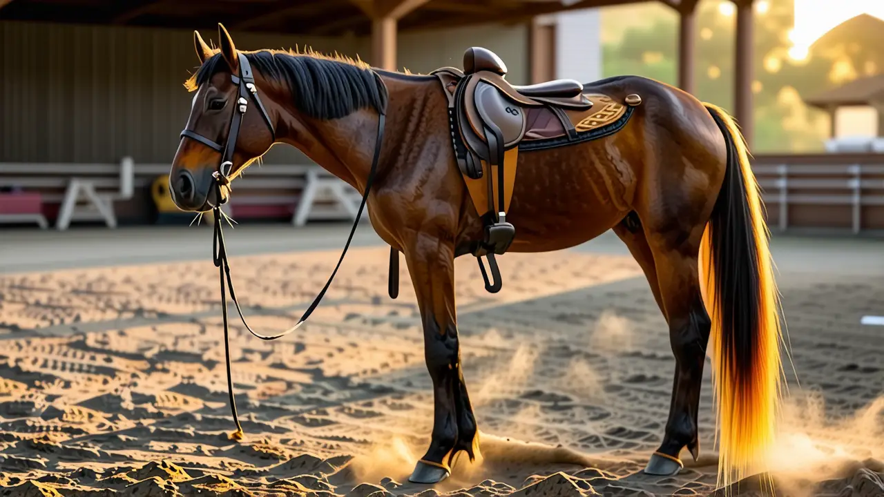 Un anciano jinete domina su caballo