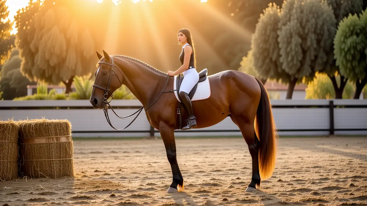 Un jinete español domina su caballo elegante