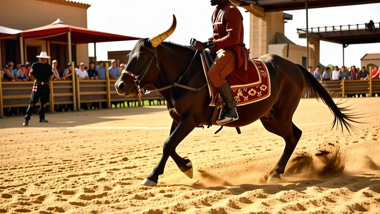 Un matador español se enfrenta al toro