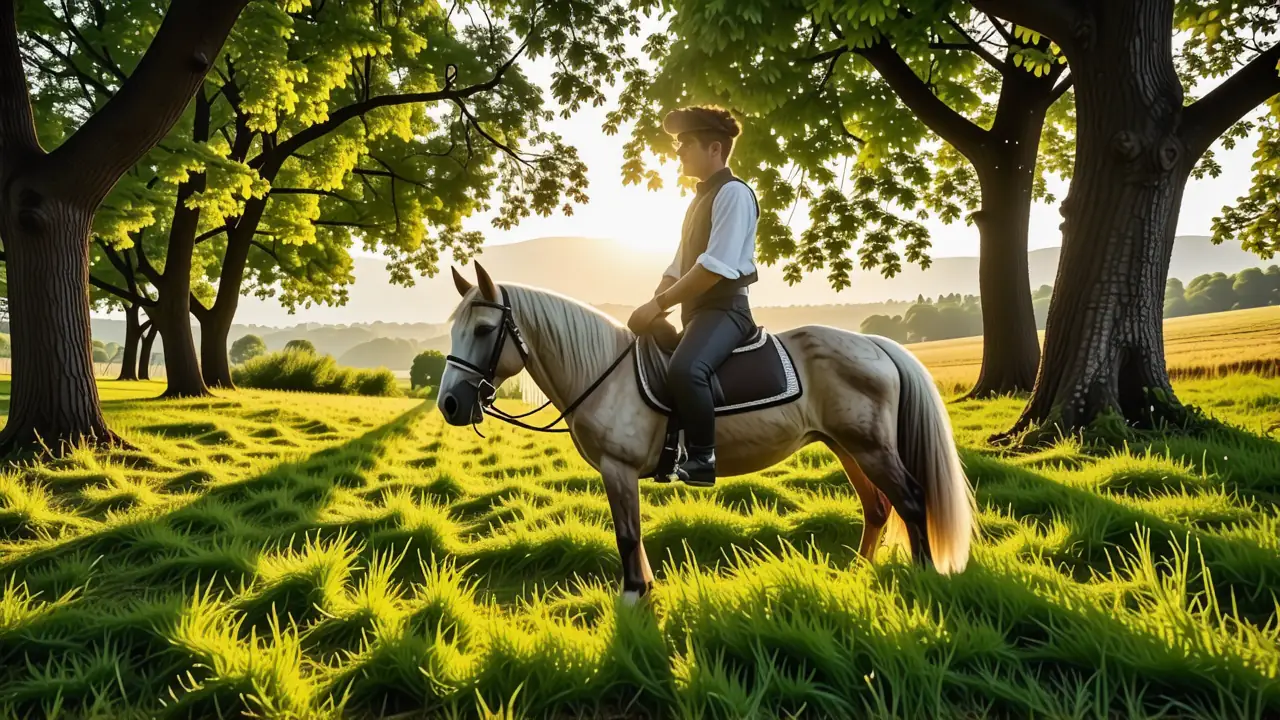 Un jinete monta un poni en España