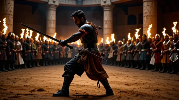 Un hombre español lucha en la penumbra