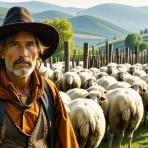 Un pastor español realista ilumina la campiña