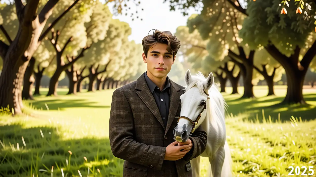 Un joven breeder exhibe su potro