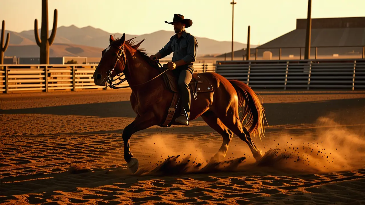 Un vaquero español captura el rodeo épico