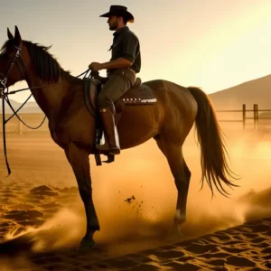 Un vaquero español realista domina el sol