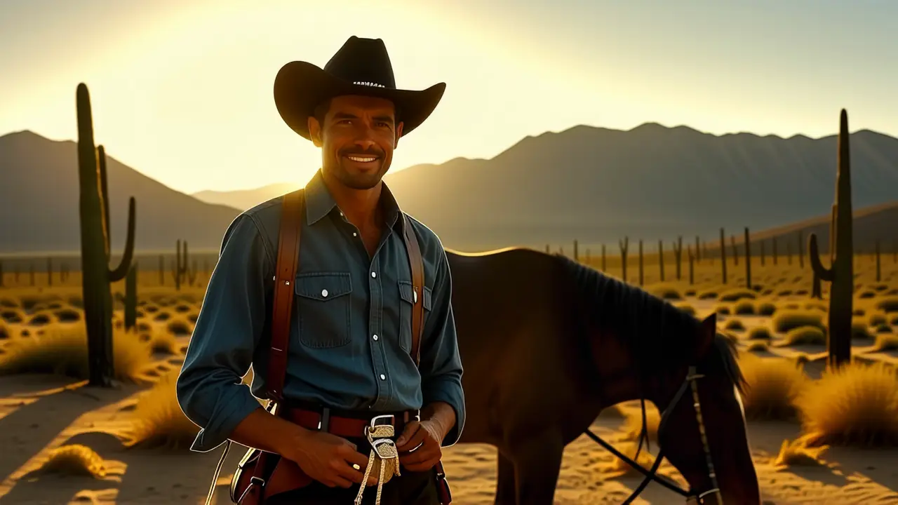 Un vaquero solitario domina el paisaje