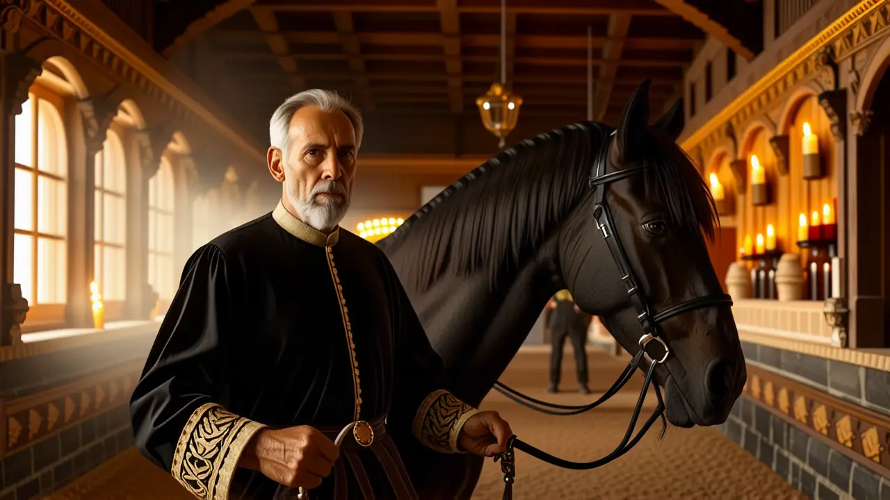 Un noble español cabalgante domina la luz