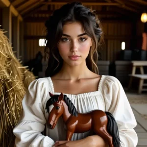 Caballo joven transmite melancolía en establo