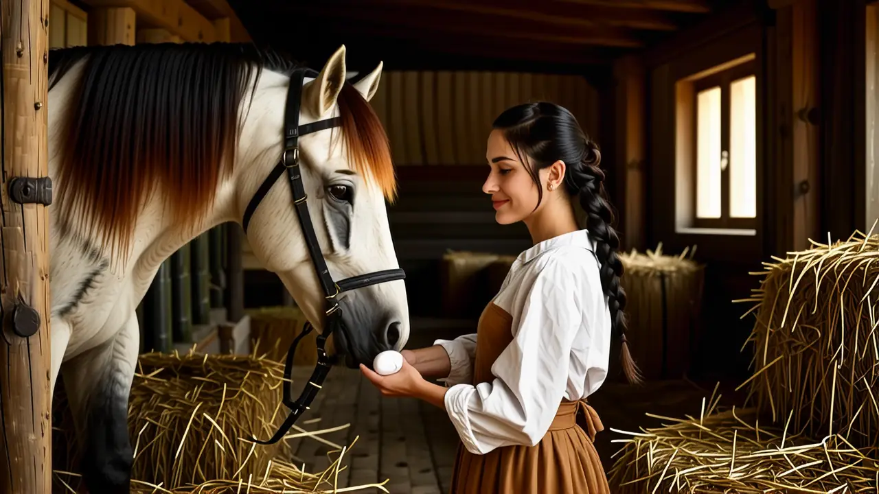 Remedios, en establo, luce serena