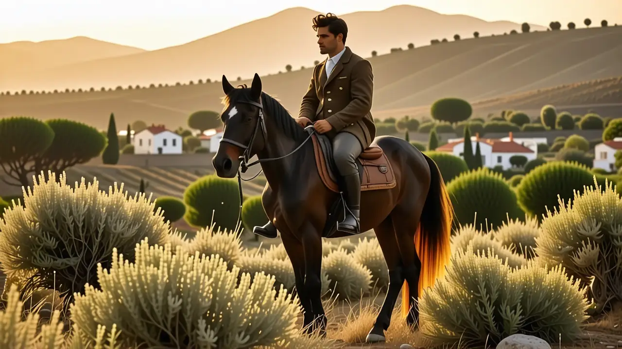 Montar a Caballo Málaga: Rutas & Experiencias Únicas 1 Un hombre elegante monta a caballo en Málaga