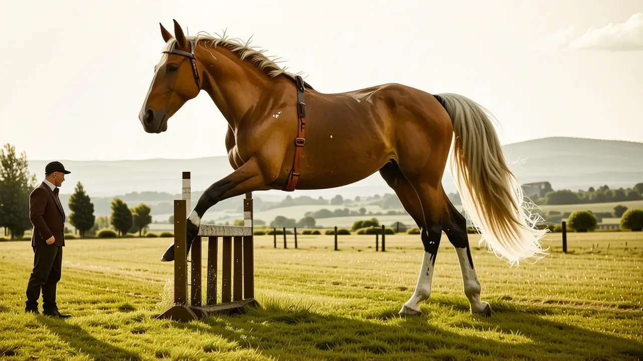 Un jinete español domina su caballo elegante