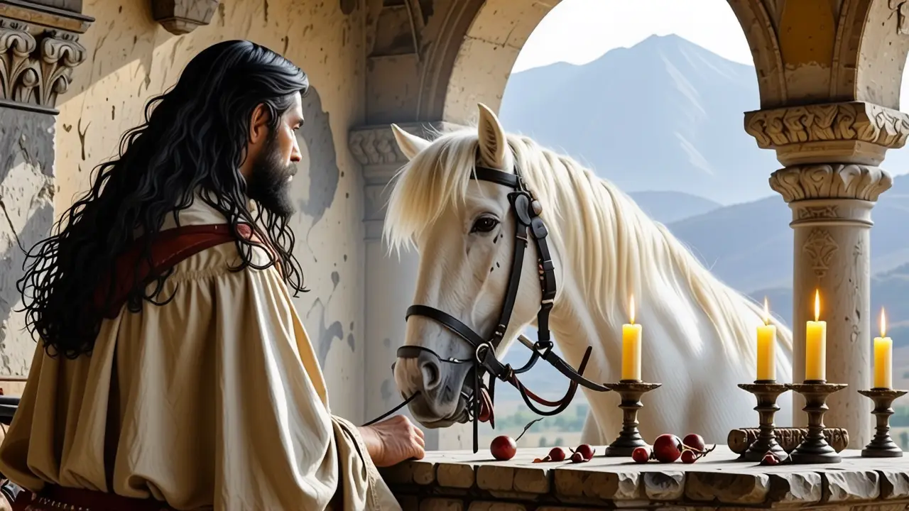 Un hombre contemplativo se encuentra en luz dorada