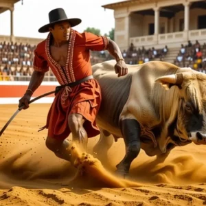 Un matador español captura la majestuosidad en arena roja