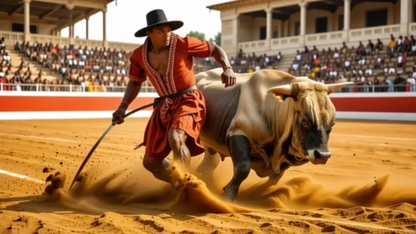 Un matador español captura la majestuosidad en arena roja