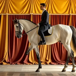 Rembrandtino jinete español domina su caballo