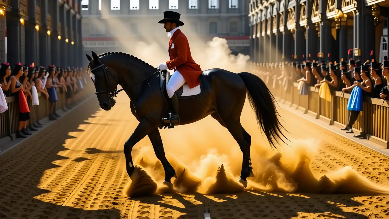 Rodeador español, Totilas, exhibe fuerza en arena
