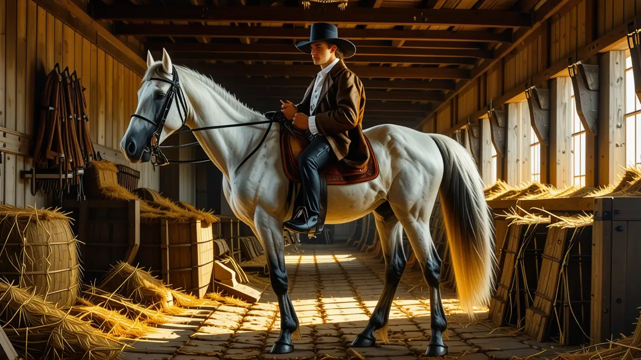 Un jinete español crea nostalgia en óleo