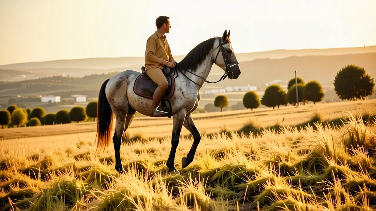 Trote Caballos: Trote a Caballo Guía Completa 3 Un jinete español se muestra en movimiento
