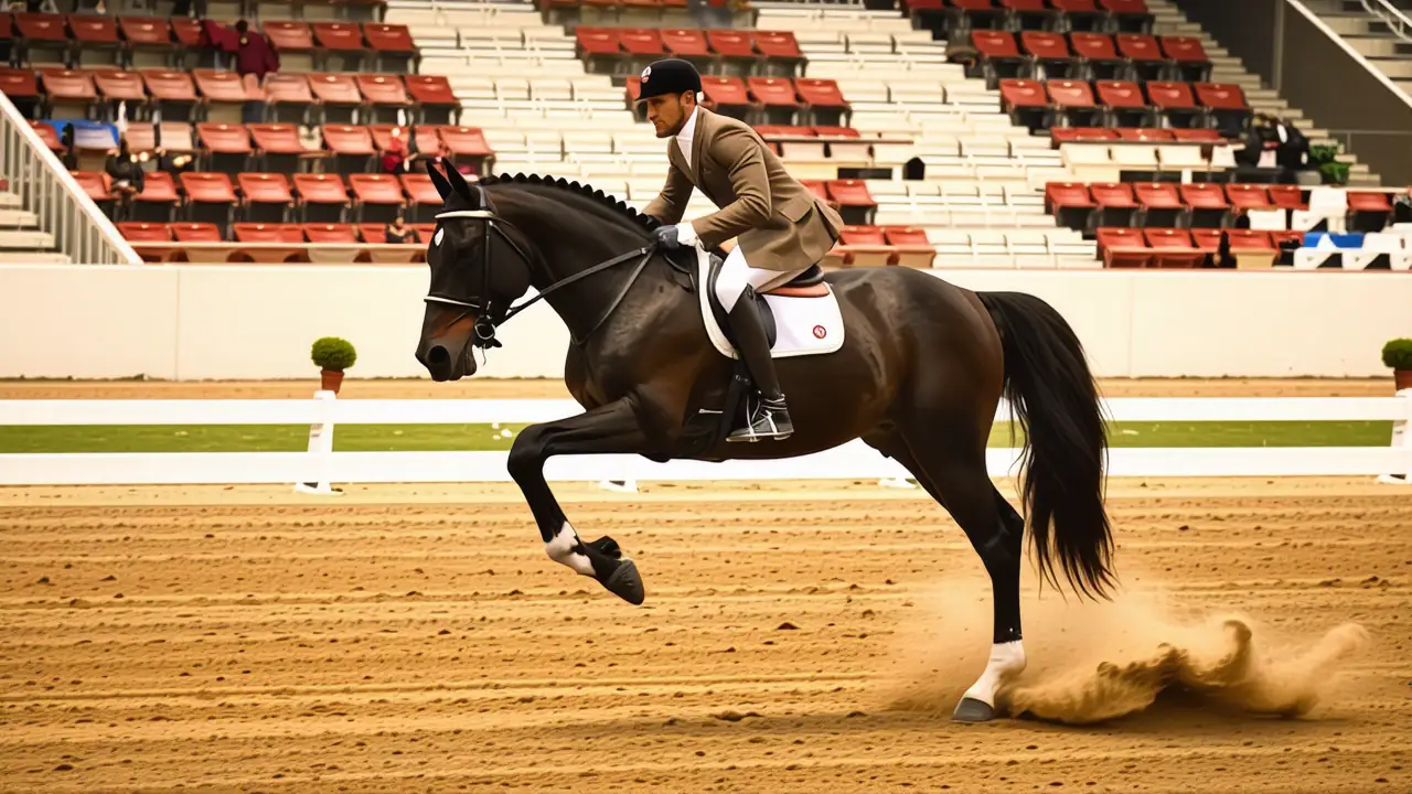 Un jinete español captura la luz dorada
