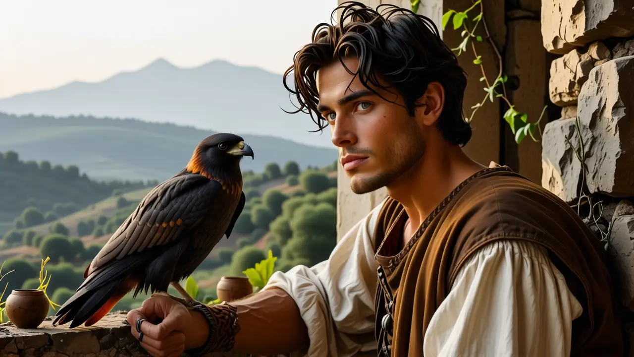 Un joven español contempla el pasado