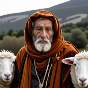 Un pastor español contempla la tarde