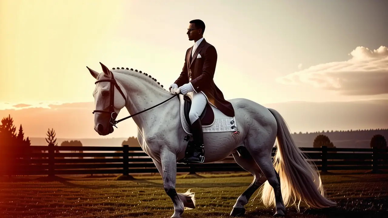 Un jinete español se exhibe elegantemente